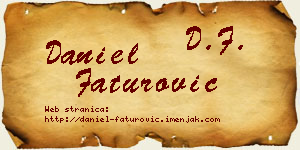 Daniel Faturović vizit kartica